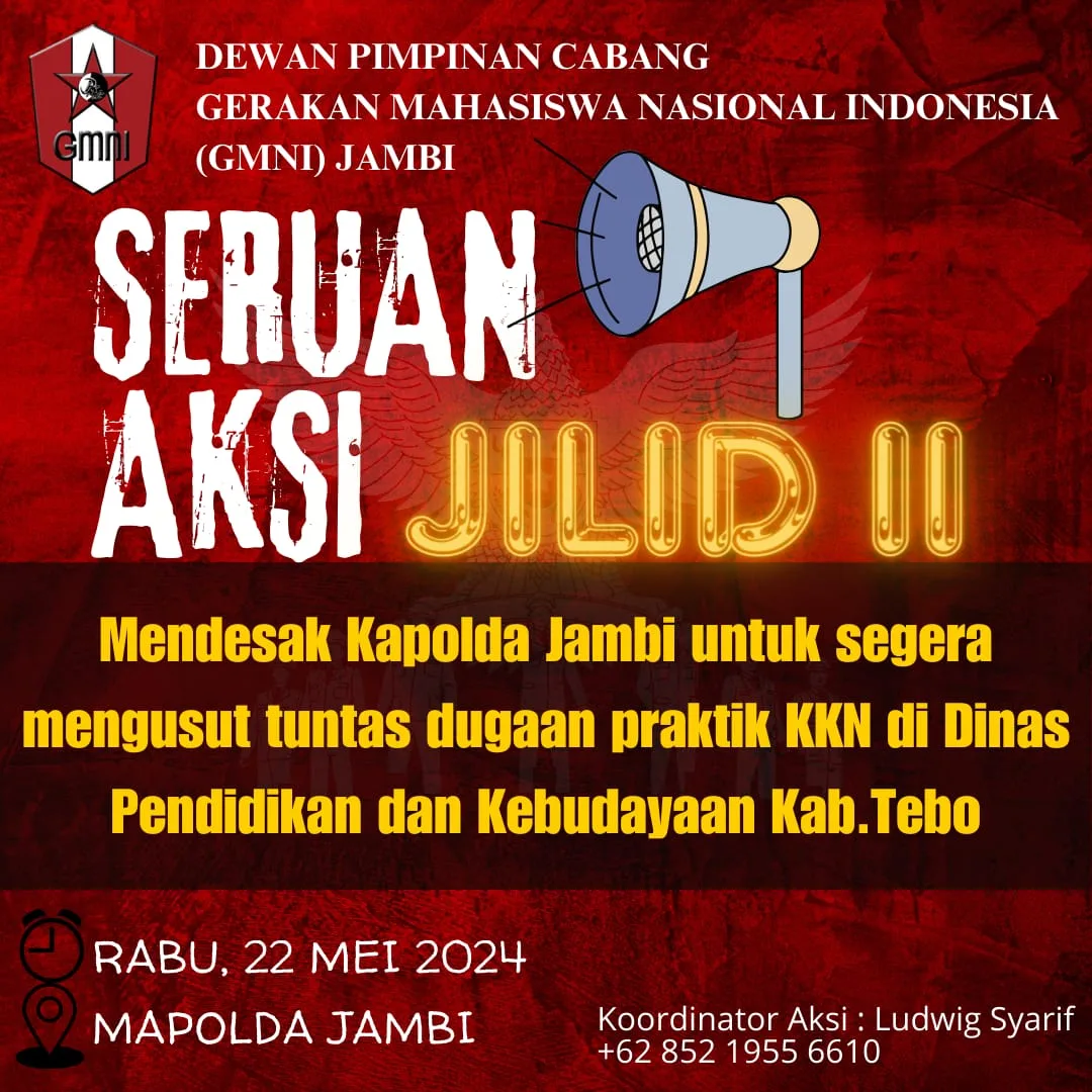 Selebaran untuk aksi di Mapolda Jambi. (ist)