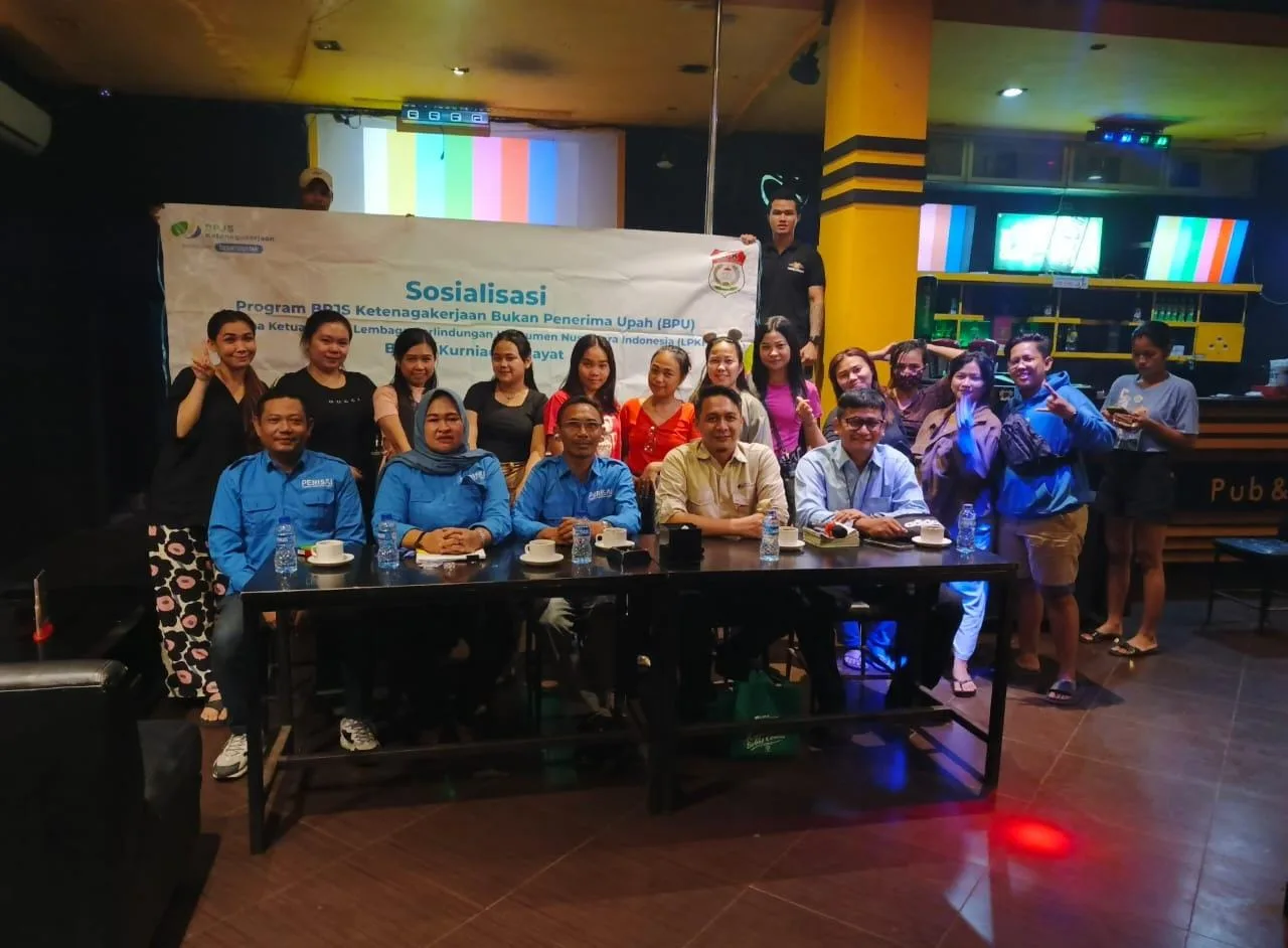 Digelar di diskotik, LPKNI Gandeng BPJS Ketenagakerjaan sosialisasi BPU. (ist/Kurniadi)