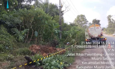 TKP pipa pertamina yang bocor. (ist/Pertamina EP Jambi)