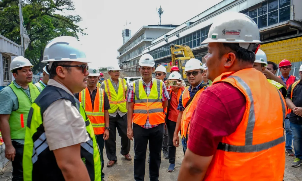 Overpass yang ada di Jalan Stasiun, Medan, ditargetkan tuntas dan bisa dipergunakan pada bulan Agustus 2024. (ist)