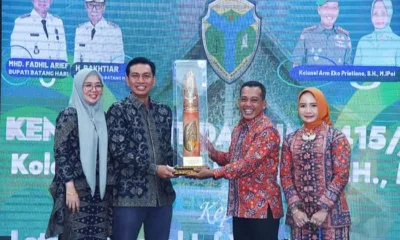 Bupati Fadhil Arief pada acara Kenal Pamit Dandim 0415/Jambi dari Kolonel Arm Eko Pristiono, SH, M. IPOL kepada Letnan Kolonel Inf Yoga Cahya Prasetya. (ist)