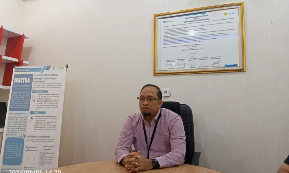 Manager UP3 PLN Jambi, Ediwan. (DETAIL/Juan)