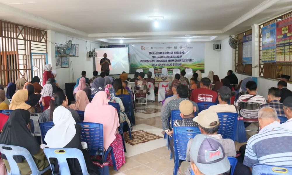 Kegiatan OJK Sumut di Desa Denai Sarang Burung, Kabupaten Deli Serdang pada Jumat sore, 7 Juni 2024. (ist)