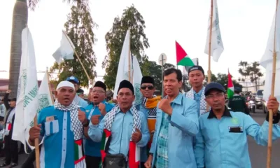 Badan Komunikasi Pemuda Remaja Masjid Indonesia Provinsi Jambi dalam aksi solidaritas (DETAIL/Jorgi)