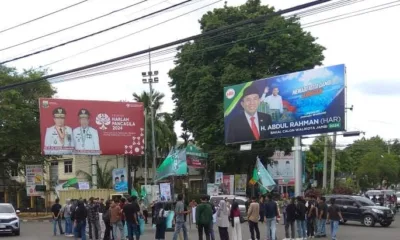 Aksi mahasiswa HMI di simpang Telanaipura (ist)