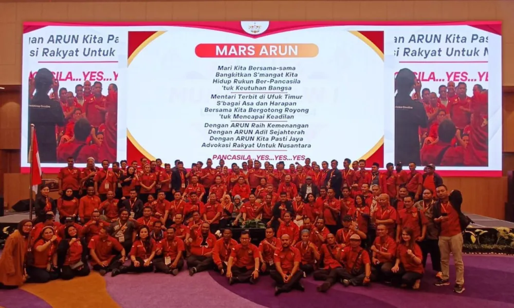 Seluruh peserta Munas ARUN berfoto bersama, termasuk Hengki Napitupulu, S. H., selaku Ketua DPC ARUN Kabupaten Subang, Provinsi Jabar. (Dok. pribadi