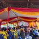 Praeses HKI Daerah VIII Riau-Sumbagsel Pdt. Rinto Parpunguan Nainggolan, S.Th saat berkhotbah (DETAIL/Jorgi)