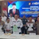 Menteri ATR/BPN Agus Harimurti Yudhoyono bersama Satgas Anti Mafia Tanah di Polda Jambi. (DETAIL/Juan)