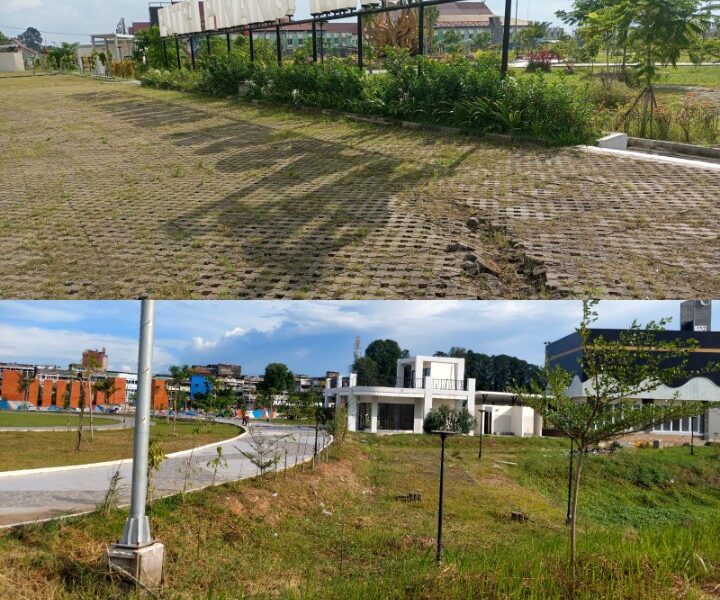 Penampakan RTH Putri Pinang Masak garapan PT Delta Bumi Hatten. (DETAIL/Juan)