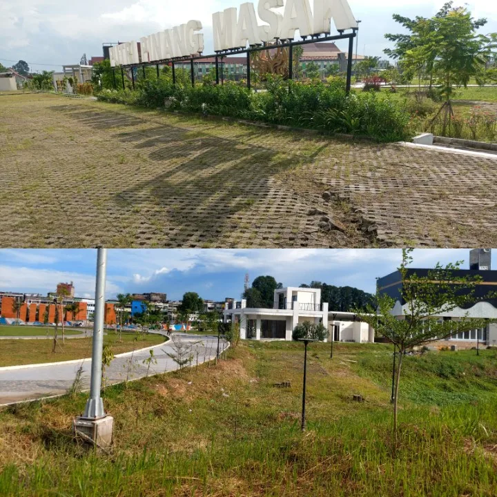 Penampakan RTH Putri Pinang Masak garapan PT Delta Bumi Hatten. (DETAIL/Juan)