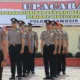 Belasan personel Polres Samosir mendapatkan promosi berupa kenaikan pangkat. (ist)