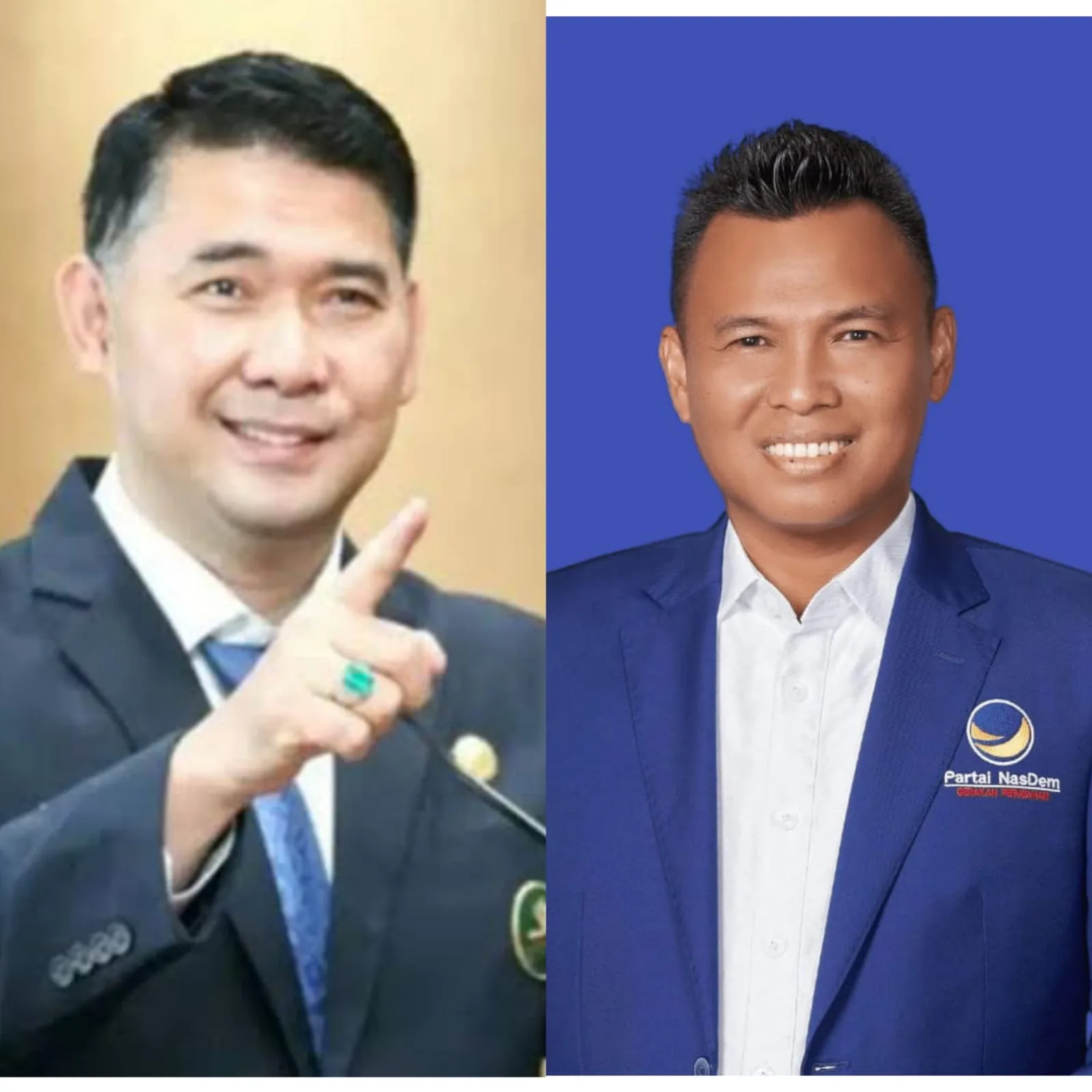 Ketua DPW NasDem Jambi Sy Fasha (kiri), Hasbi Anshory (kanan) kader Nasdem yang dikabarkan bakal maju di Pilbup Batanghari. (ist)