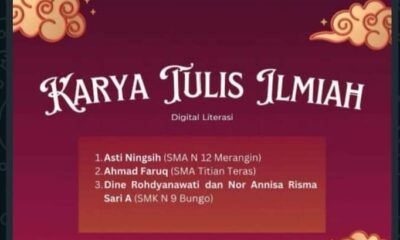 Pamflet para pemenang lomba LKTI, Universitas Muhammadiyah Jambi.(DETAIL/ist)