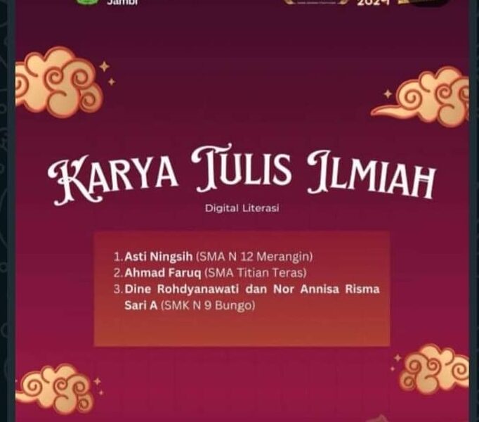 Pamflet para pemenang lomba LKTI, Universitas Muhammadiyah Jambi.(DETAIL/ist)