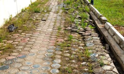 Salah satu kerusakan yang sudah timbul di RTH Putri Pinang Masak. (DETAIL/Juan)