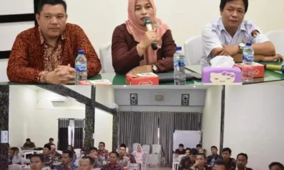 Ketua KPU Tebo, Atiul Fuadiah saat membuka Bintek. (DETAIL/ist)