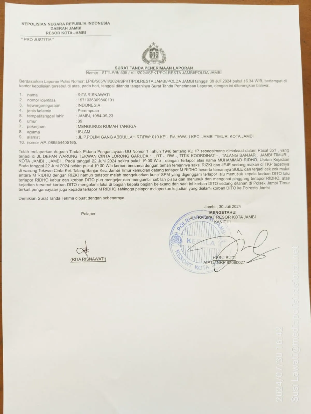 STTLP Keluarga Dito. (ist)