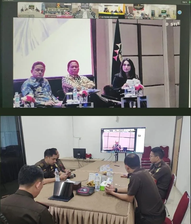 Kejari Muarojambi saat FGD secara virtual (ist)