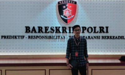 Sekjen DPP LSM Mappan, Hadi Prabowo di Bareskrim Polri. (DETAIL/ist)