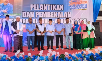 Pelantikan dan pembekalan tim pemenangan Haris - Sano di Tebo. (ist)