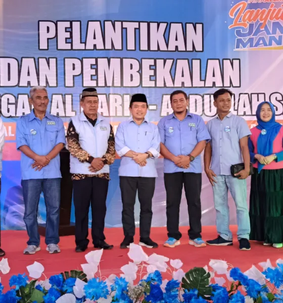 Pelantikan dan pembekalan tim pemenangan Haris - Sano di Tebo. (ist)