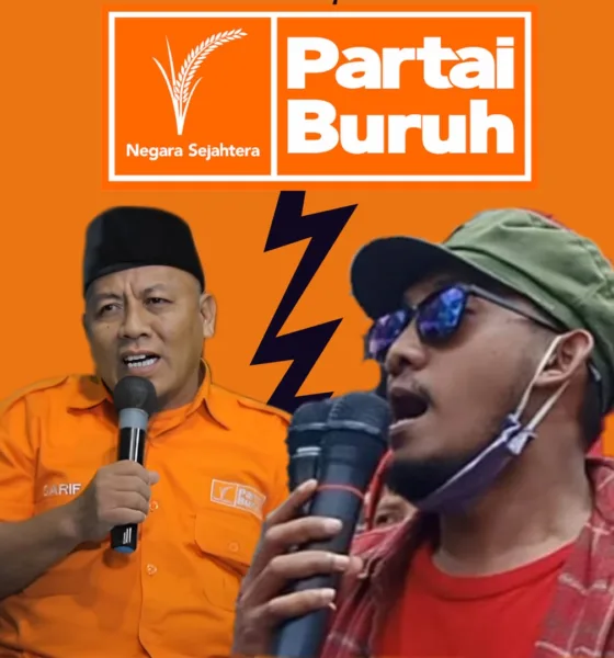 Ketua Exco Partai Buruh Provinsi Jambi, Sarif (kiri) dan Wakil Ketua II, Yoggy Sikumbang. (ist)