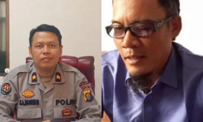 Kasubbid Penmas Polda Jambi Kompol M Amin Nasution dan Karno. (ist)
