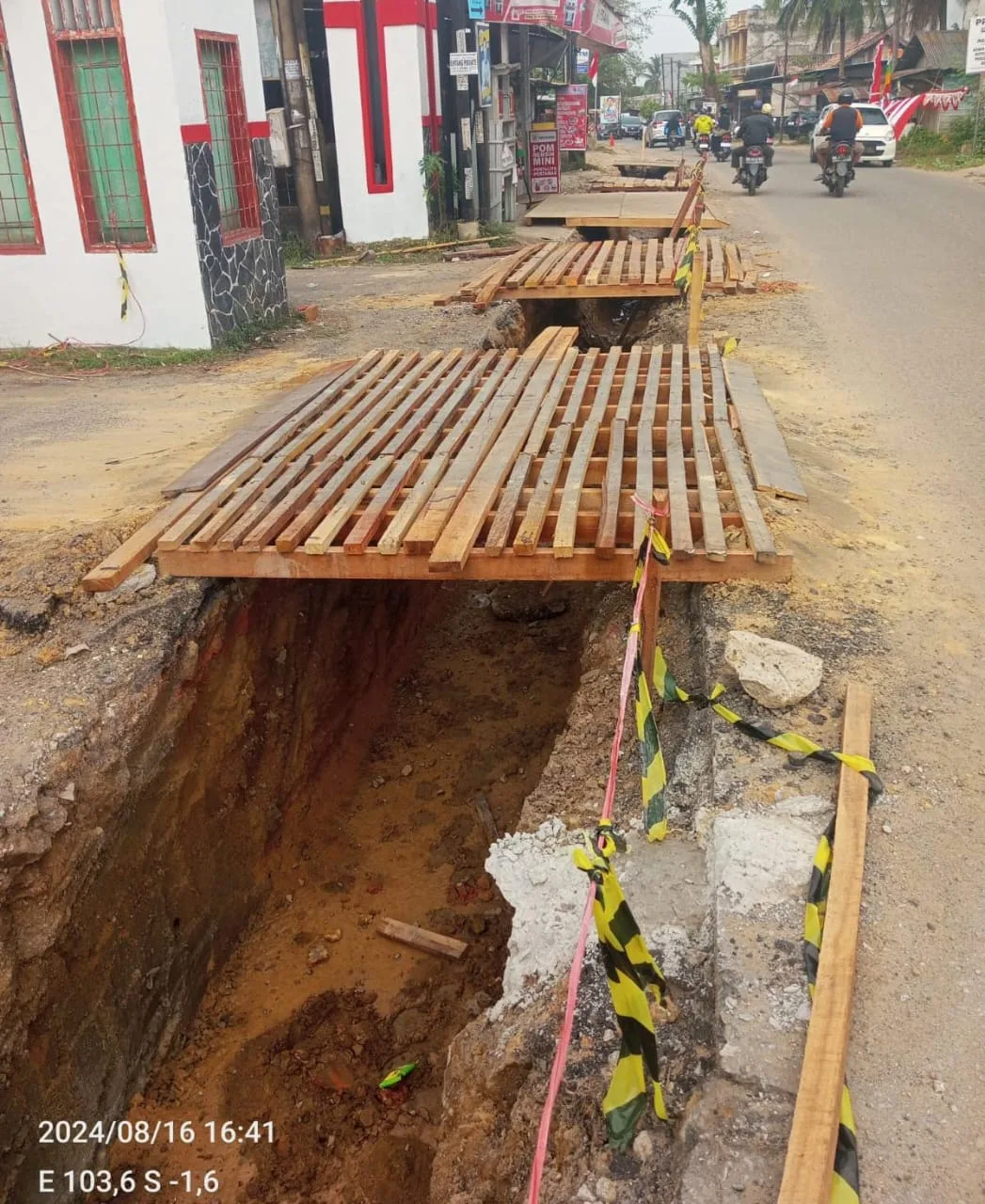 TKP korban jatuh terperosok. (DETAIL/Juan)