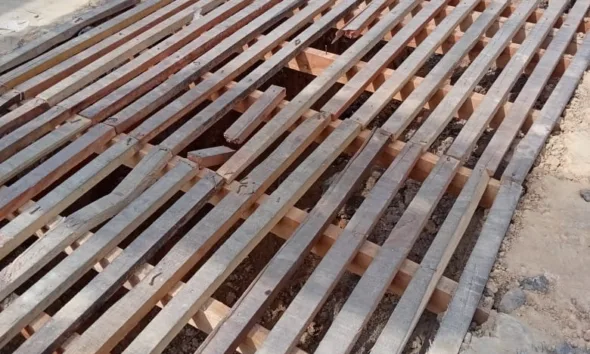 TKP jembatan pengubung Lorong Melati - Jl TP Sriwijaya. (Dok. Warga Sekitar)