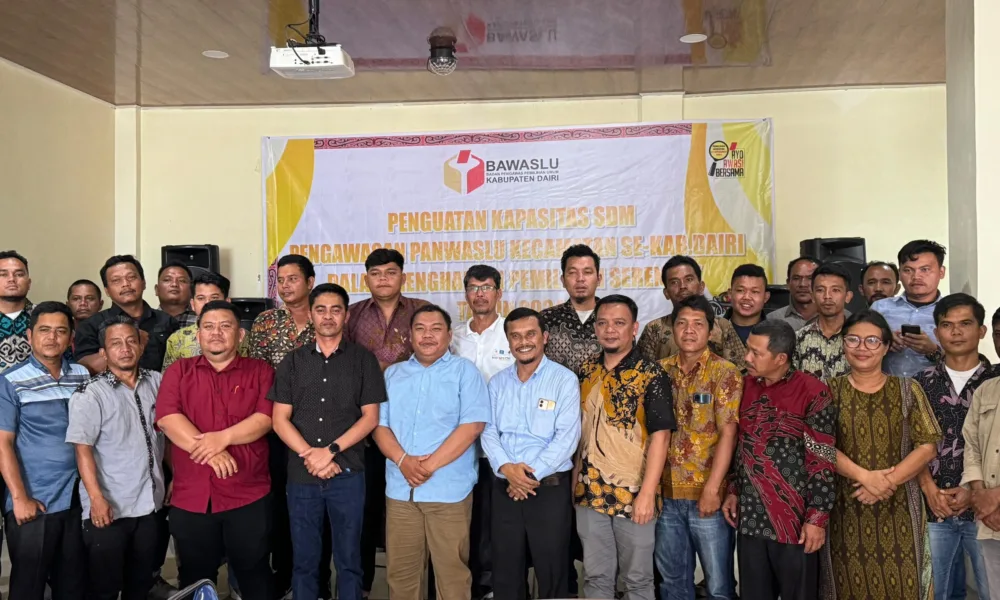 Anggota Bawaslu Sumut, Saut Boangmanalu mendukung proses peningkatan pengetahuan dan keterampilan para pengawas di Panwaslu, termasuk di Kabupaten Dairi. (ist)