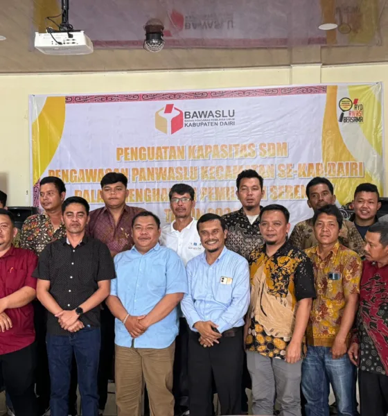 Anggota Bawaslu Sumut, Saut Boangmanalu mendukung proses peningkatan pengetahuan dan keterampilan para pengawas di Panwaslu, termasuk di Kabupaten Dairi. (ist)