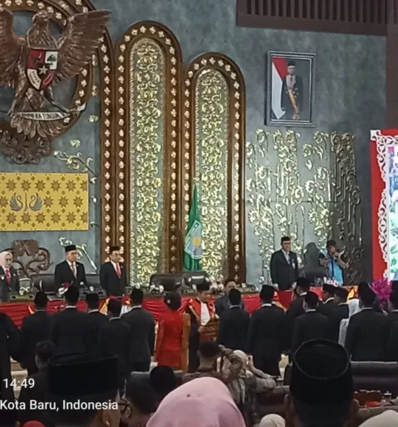 Pembacaan sumpah janji dipimpin oleh Ketua Pengadilan Negeri Jambi. (DETAIL/Juan)