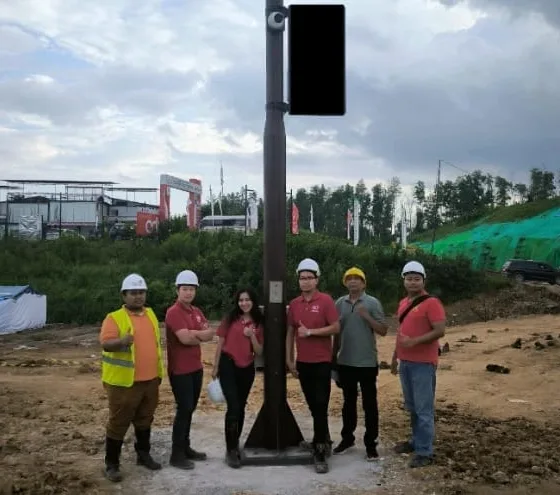 Tiang pintar atau smart pole akhirnya bisa dibangun di IKN berkat anak usaha PT Telkom Indonesia yang bekerjasama dengan PT CHT Infinity. (ist)