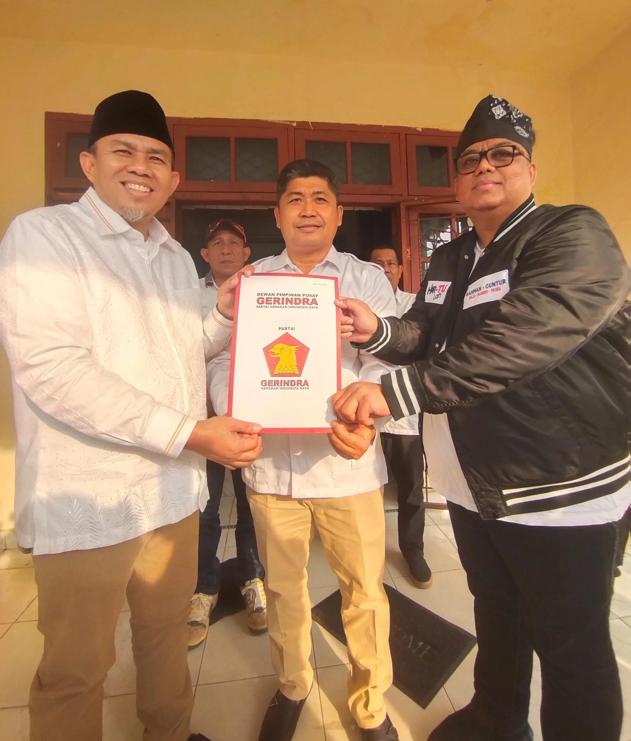 HAR-TU Lah saat menerima rekomendasi dari Partai Gerindra (DETAIL/Jorgi)