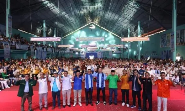 Deklarasi akbar pasangan Jumiwan Aguza dan Maidani (JADI) 2024. (ist)