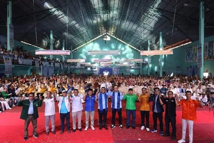 Deklarasi akbar pasangan Jumiwan Aguza dan Maidani (JADI) 2024. (ist)