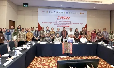 OJK dan Satgas PASTI Sumut berfoto bersama di sela-sela acara diskusi untuk mencegah aktivitas keuangan yang ilegal. (ist)