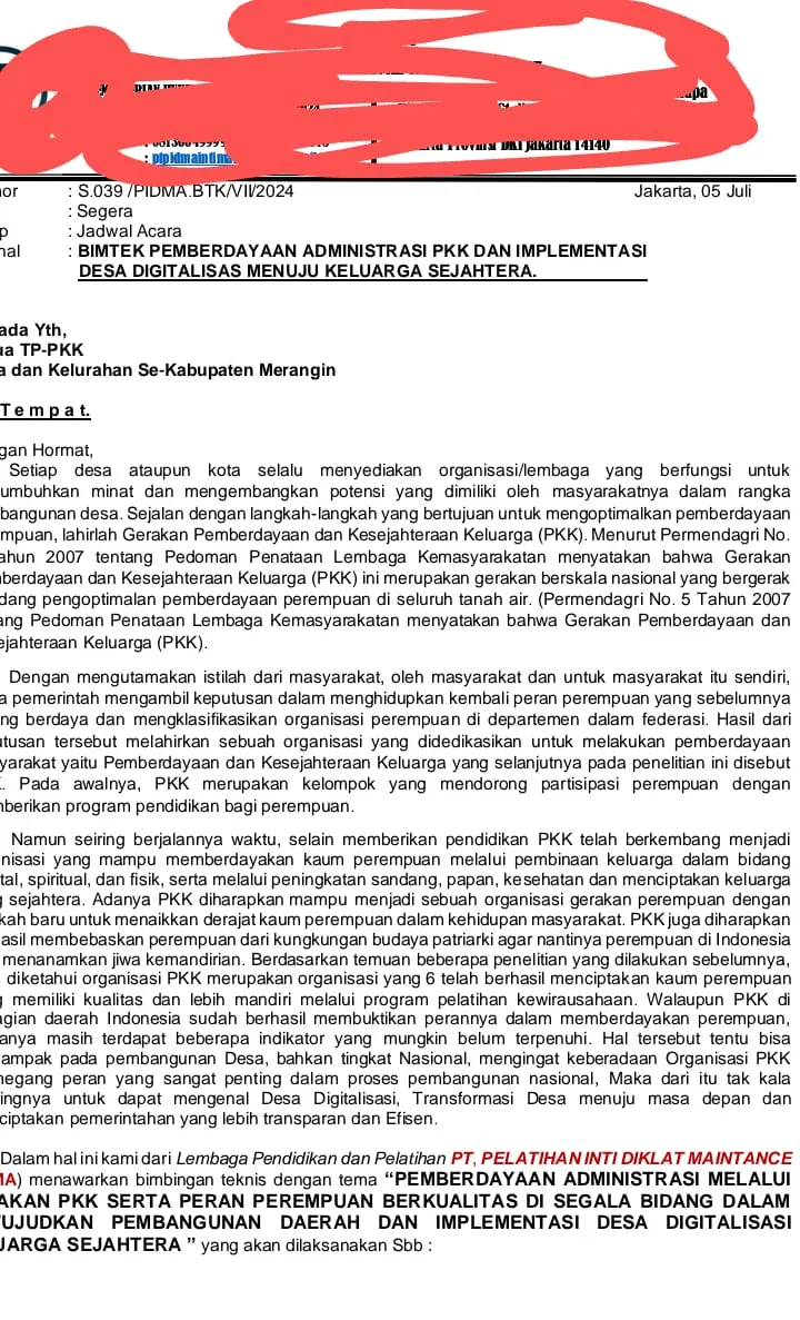 Surat yang beredar diduga agar bisa mengarahkan kepada salah satu travel agent. (DETAIL/ist)
