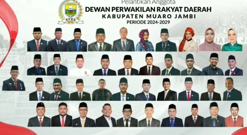 Daftar Anggota DPRD Muarojambi periode 2024 - 2029. (ist)