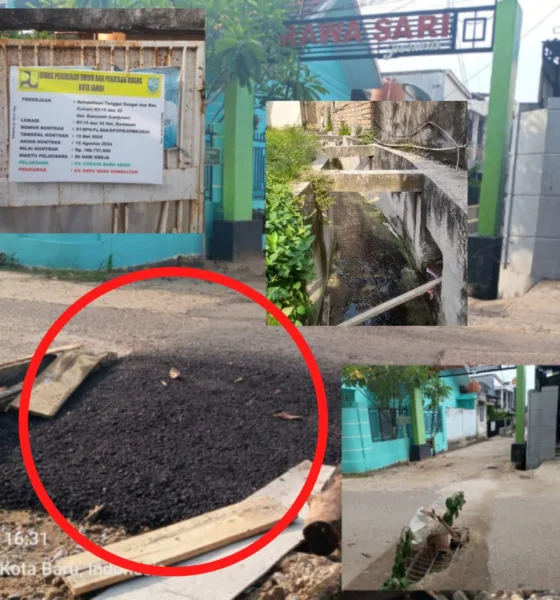 Tampang proyek garapan CV Cahaya Baru Abadi. (DETAIL/Juan)