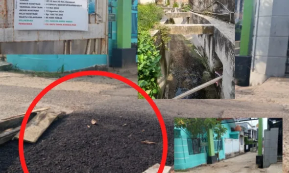 Tampang proyek garapan CV Cahaya Baru Abadi. (DETAIL/Juan)