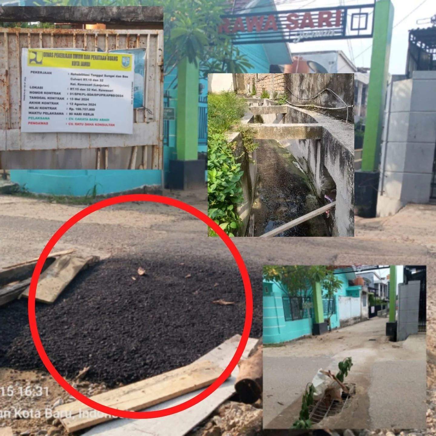 Tampang proyek garapan CV Cahaya Baru Abadi. (DETAIL/Juan)