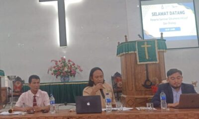 Robinson, Abdullah, dan Richad dalam Seminar Ekologi HKBP Jambi. (ist)