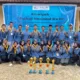 Siswa SMA N 12 Merangin usai menerima trofi pada kegiatan Alawiyah tingkat Nasional ke-4 UIN STS Jambi. (DETAIL/ist)