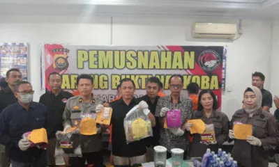 Pemusnahan barang bukti narkotika. (ist)