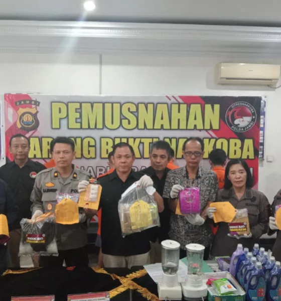 Pemusnahan barang bukti narkotika. (ist)