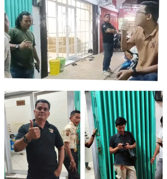 Oknum debt collector dan Sekjen DPP LSM Mappan (kanan atas). (ist)