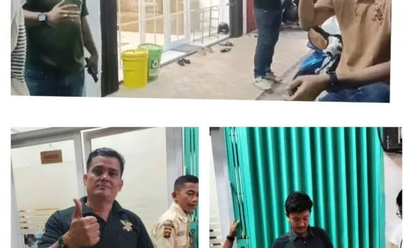 Oknum debt collector dan Sekjen DPP LSM Mappan (kanan atas). (ist)