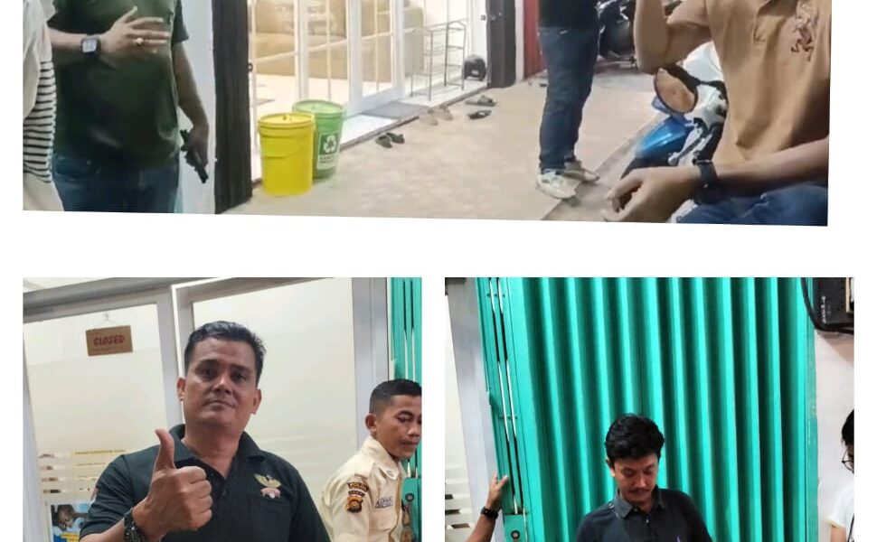 Oknum debt collector dan Sekjen DPP LSM Mappan (kanan atas). (ist)