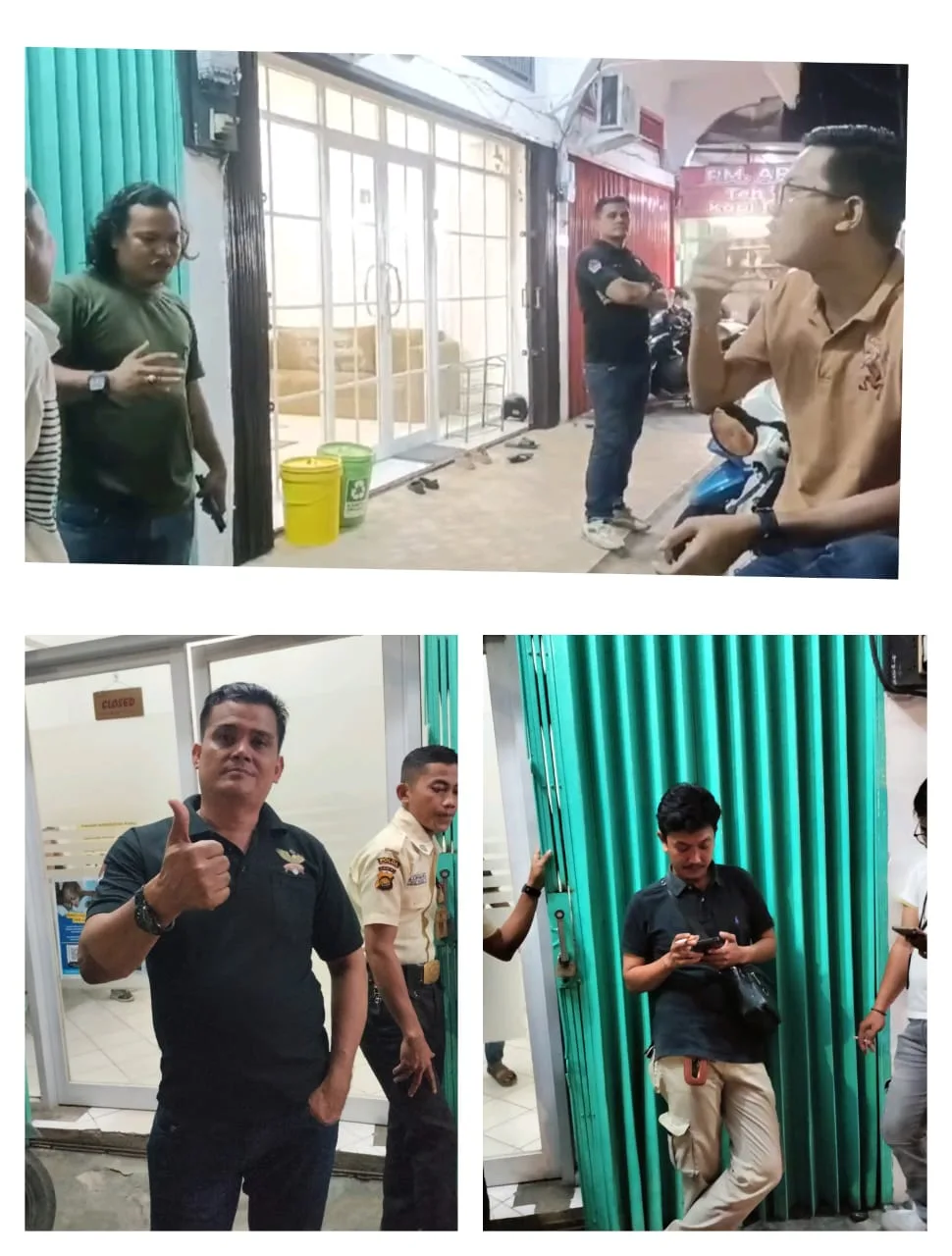 Oknum debt collector dan Sekjen DPP LSM Mappan (kanan atas). (ist)